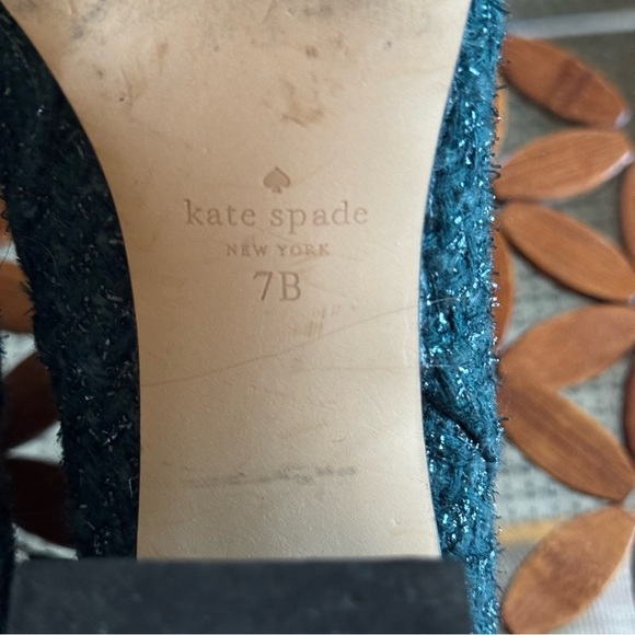 Kate Spade Peacock Green Tweed Giselle Booties